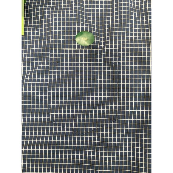 LL Bean Shirt Men’s XXL Reg Blue Check Wrinkle Free Button Down 1 Pocket Casual - Picture 3 of 8